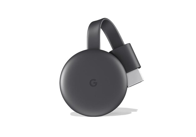 De Google Chromecast van de derde generatie, gelanceerd in 2018.