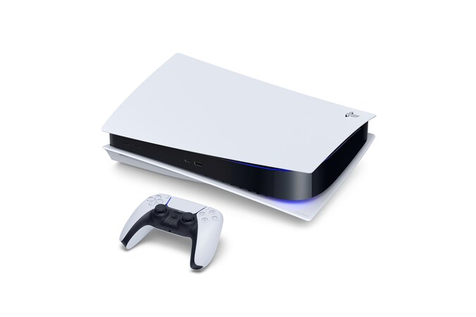 De PlayStation 5 en zijn nieuwe Dual Shock-controller.
