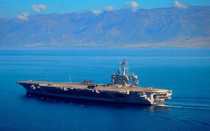 De USS Carl Vinson, van waarop het lichaam van bin Laden in zee werd begraven.