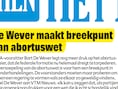 "Er zijn dringender zaken dan de abortuswet"