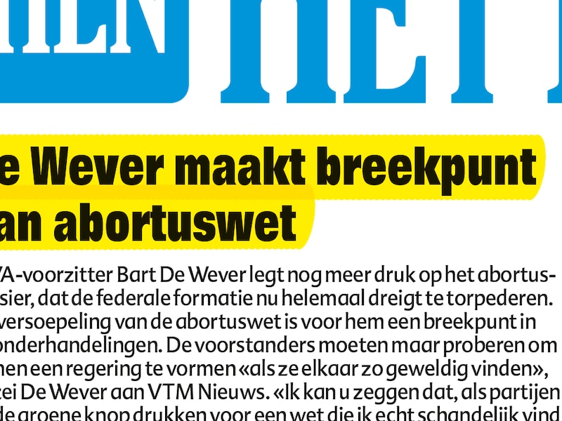 "Er zijn dringender zaken dan de abortuswet"