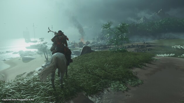 Ook bij duister is de wereld van 'Ghost of Tsushima' enorm sfeervol.