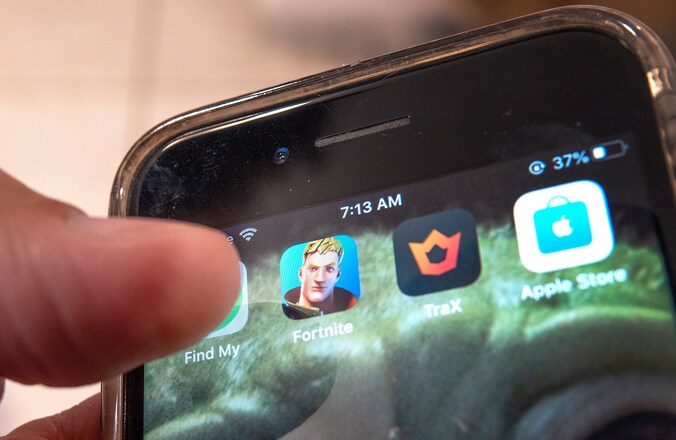 Beeld ter illustratie. De ‘Fortnite’-app op een iPhone. 