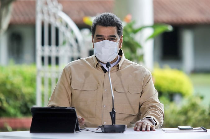 De Venezolaanse president Nicolás Maduro tijdens een toespraak eerder deze week in het Miraflores Paleis in de hoofdstad Caracas.