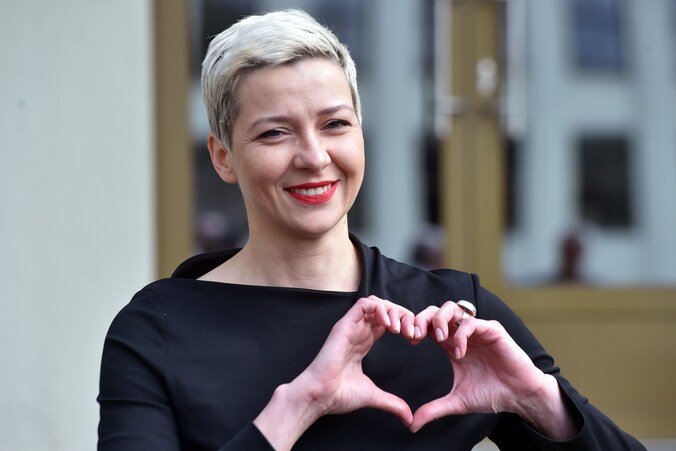 De Wit-Russische Maria Kolesnikova op 14 juli 2020.