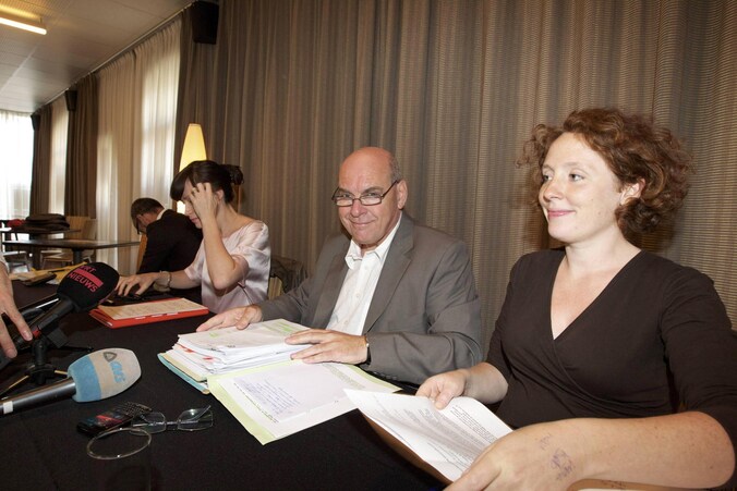 Burgemeester Daniel Termont (sp.a) en Elke Decruynaere (Groen).