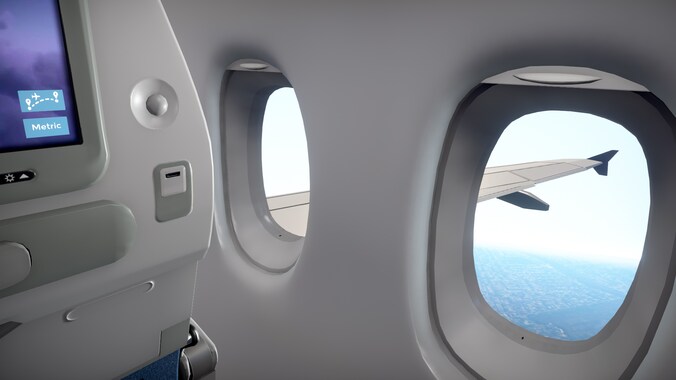 Uit het raam kijken is een van de vele spannende dingen die je kunt doen in 'Airplane Mode'.