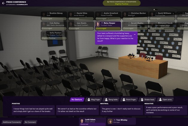 O neen, alwéér zo'n stomvervelende persconferentie.