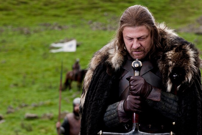 Sean Bean als 'Eddard Stark' in de HBO-serie Games of Thrones.