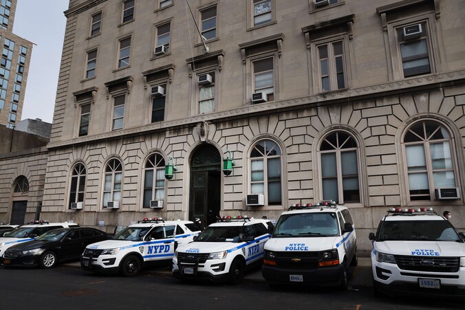 Politiewagens in New York. 