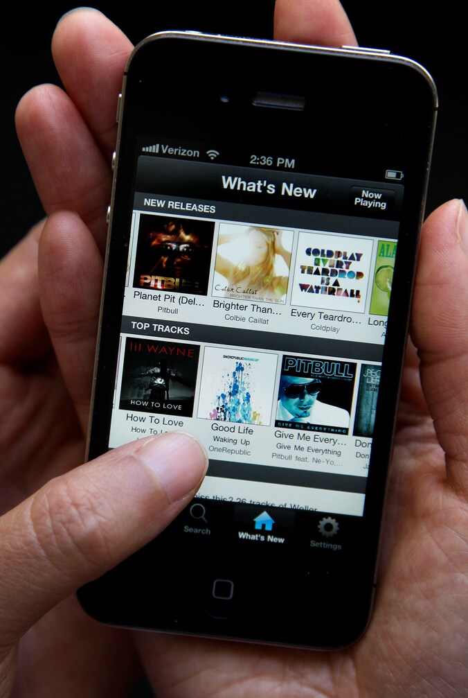 Spotify op een iPhone.