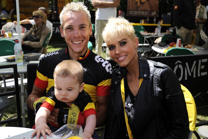 Philippe Gilbert en Patricia Zeevaert in de Ronde van Frankrijk 2011 met Alan.