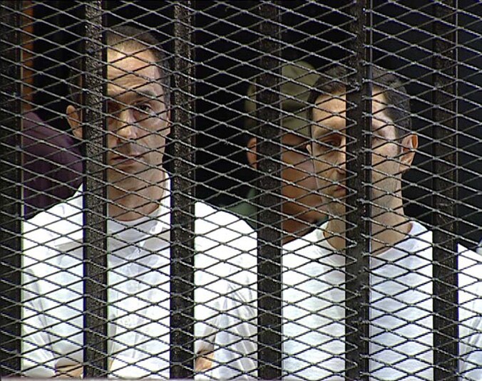 Gamal Moebarak (L) en Alaa Moebarak (R) .