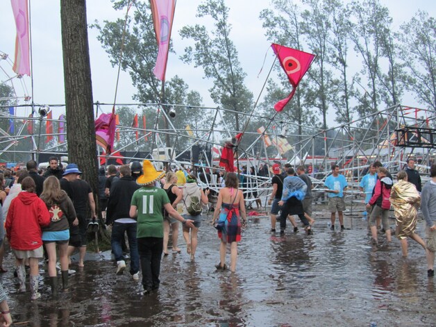 Pukkelpop na de storm in 2011.