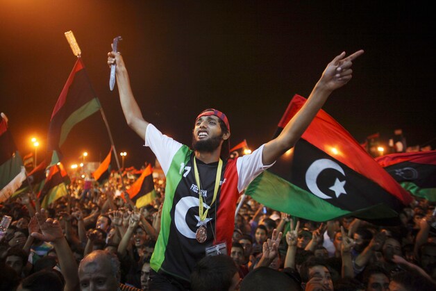 In Tripoli barstte een volksfeest los toen duidelijk werd dat het regime van Kadhafi zijn einde naderde.