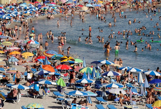 De kust van Benidorm.