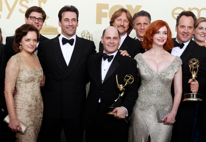 De cast van 'Mad Men' in september vorig jaar op de 63ste Emmy Awards.