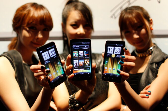 HTC-toestellen die draaien op Android.