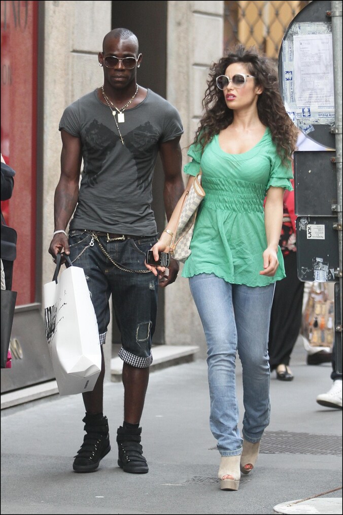 Mario Balotelli en Raffaella Fico.