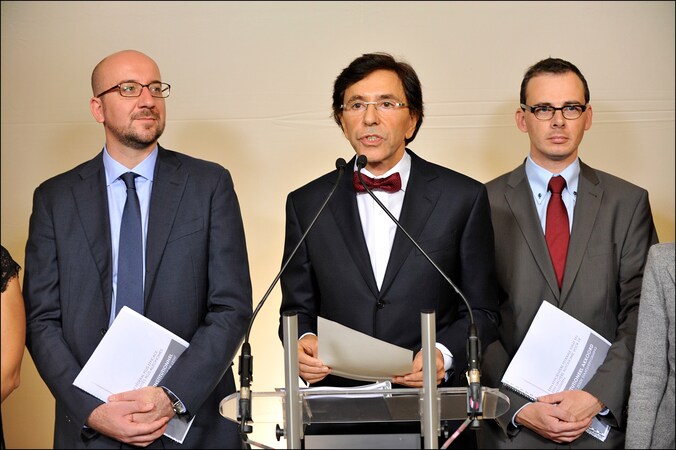 Charles Michel, Elio Di Rupo en Wouter Beke.