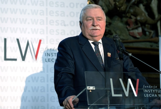 De voormalige president van Polen Lech Walesa.