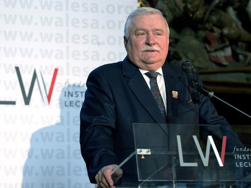 De voormalige president van Polen Lech Walesa.