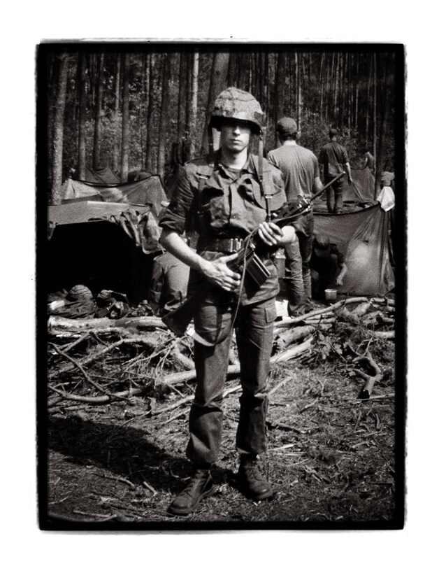 Bart Leye tijdens zijn 'tour of duty' in 1990.