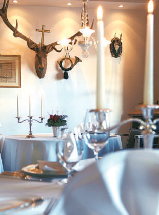 Het tweesterrenrestaurant St. Hubertus in San Cassiano in Badia/Sankt Kassian.