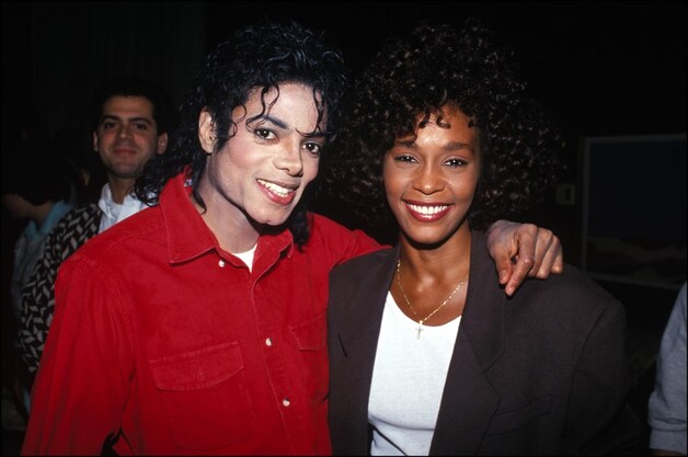 Michael Jackson en Whitney Houston in 1988