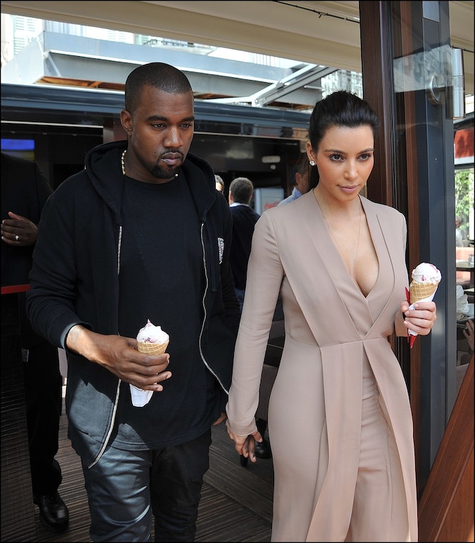 Kanye West en Kim Kardashian.