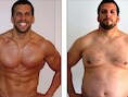 Drew Manning tijdens zijn experiment 'Fit 2 fat 2 Fit'