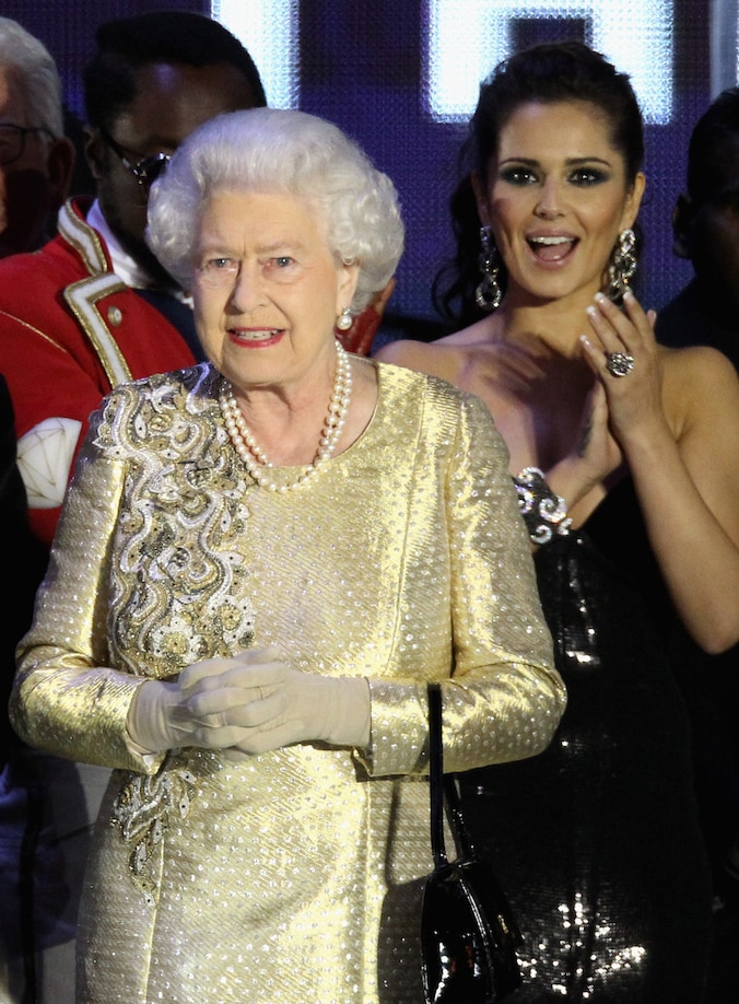 Cheryl Cole en Queen Elizabeth.