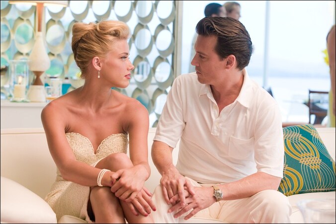 Amber Heard en Johnny Depp in 'The Rum Diary'