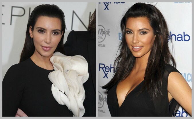 Kim K. op 3 juli en Kim K. op 4 juni 2012.