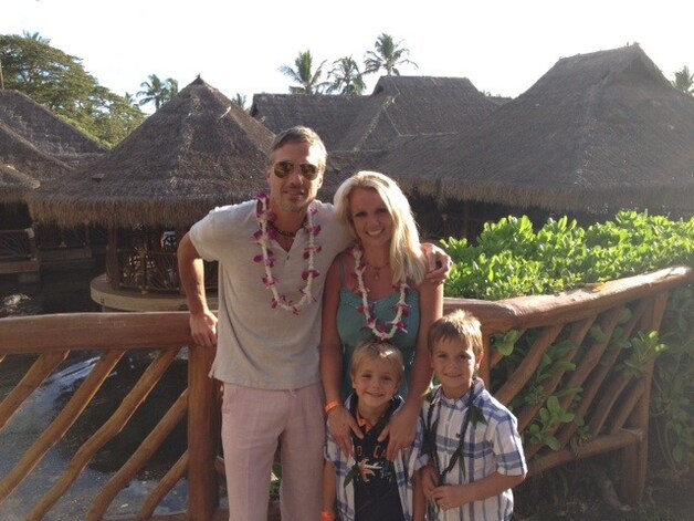 Britney Spears met gezin.