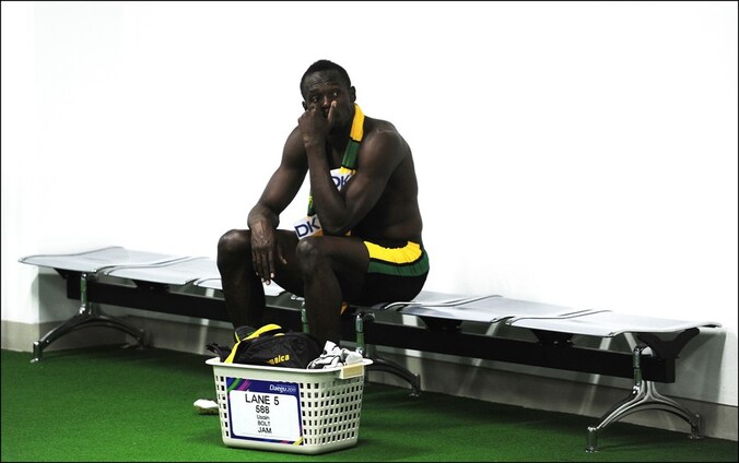 Iedereen herinnert zich de beelden van een ontgoochelde Bolt na zijn valse start op het WK 2011.