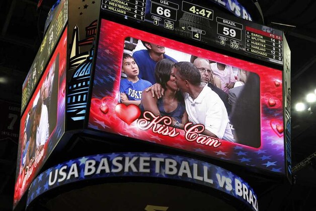 Michelle en Barack Obama op 16 juli 2012.