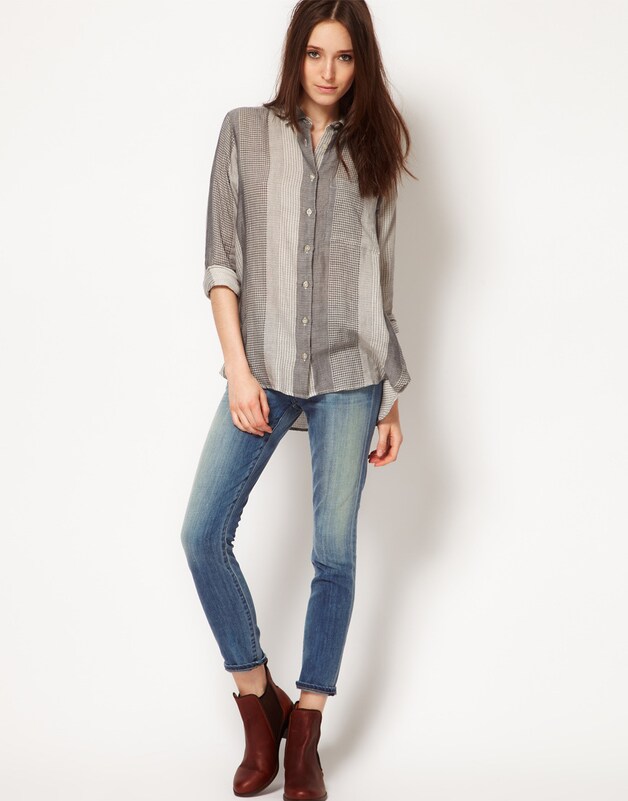 Een skinny jeans tot op de enkel