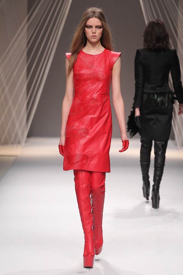 Rood leder is het toppunt van trendy.