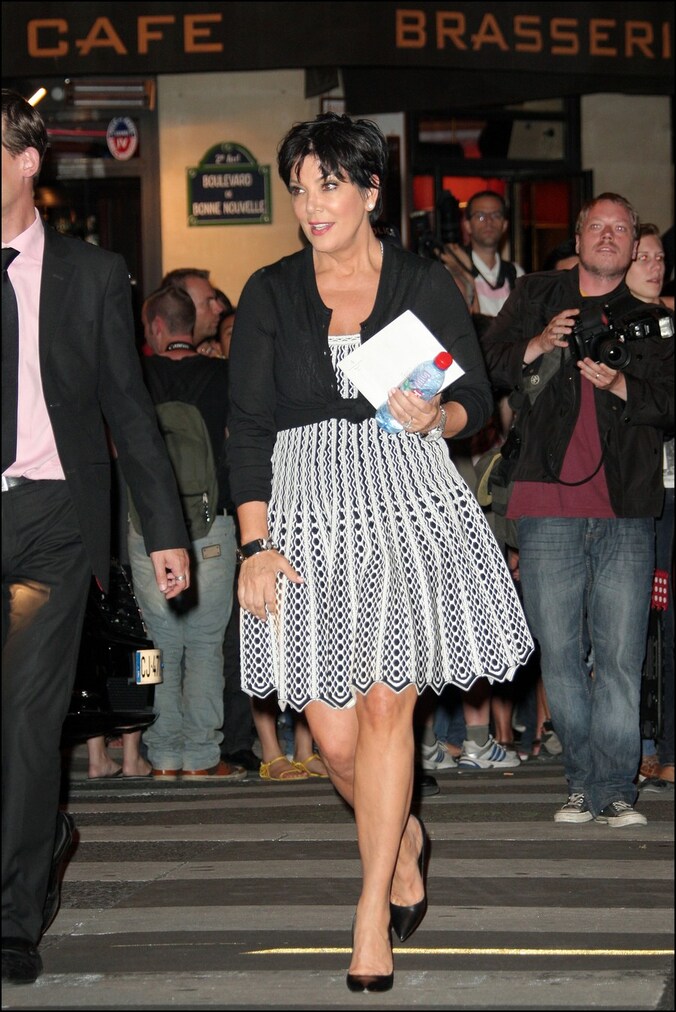 Kris Jenner in Parijs op 9 augustus 2012.