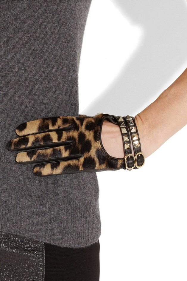 Handschoen met dierenprint van Valentino.