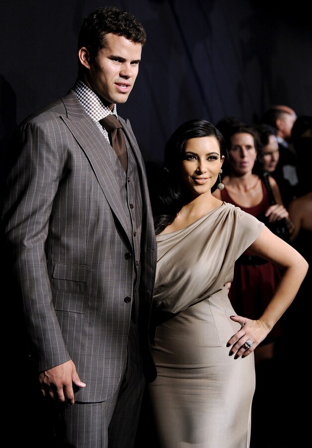 Kim Kardashian en haar ex Kris Humphries met wie ze slechts 72 dagen getrouwd was.