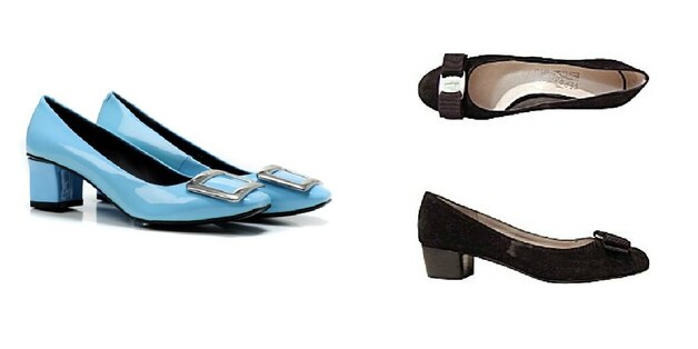 De Belle van Roger Vivier versus de Vara van Ferragamo dienen als inspiratiebron voor deze 'trend'.