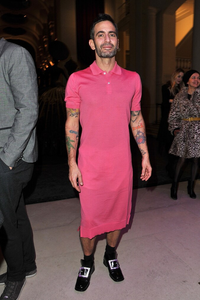 Marc Jacobs in zijn roze polojurk