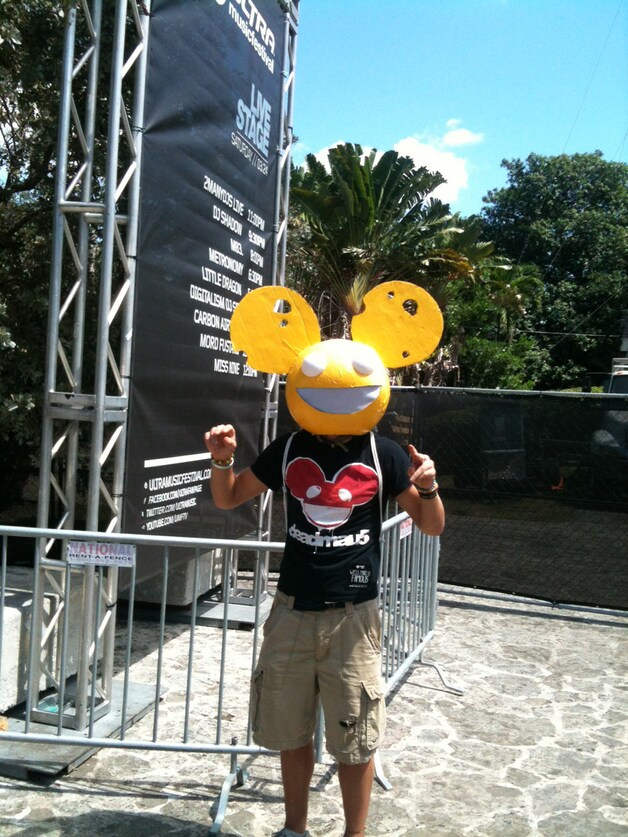 Een fan van de dode muis, alias Deadmau5.