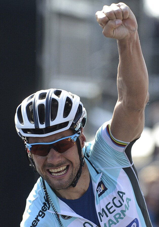 In de spurt was Boonen de sterkste.