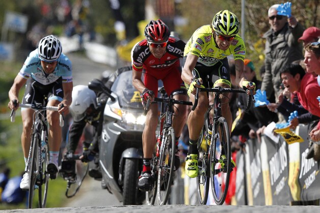 Op de Paterberg moest Boonen harken om bij te blijven.