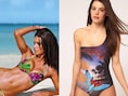 Een bikini met drukke print van Victoria's Secret en sexy asymmetrisch badpak van Asos.com.