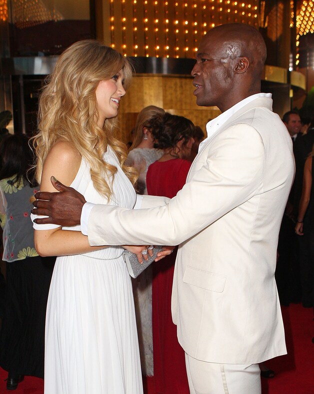 Seal het voorbije weekend in Melbourne met zangeres Delta Goodrem.