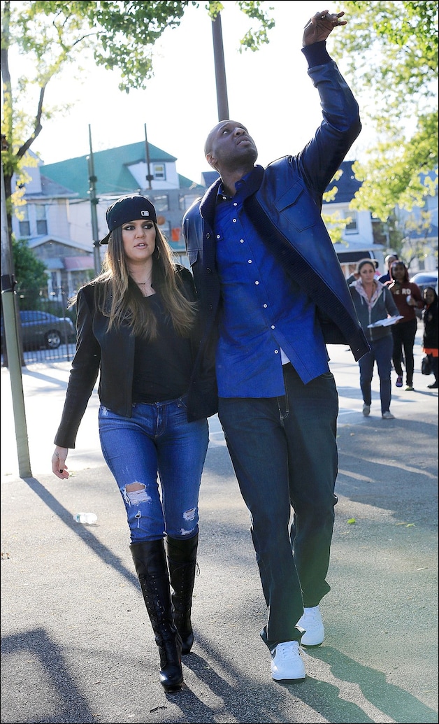 Khloe en haar man, basketter Lamar Odom.